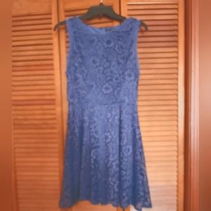 Blue Lace Womens Dress SZ L